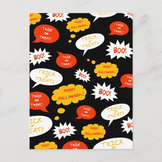 spraakbelletje halloween briefkaart (Voorkant)