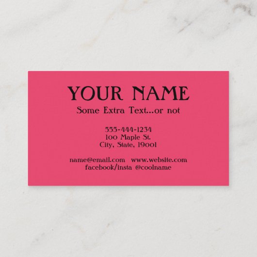 Spraakinstructie Lessen Hot-roze Visitekaartjes (Achterkant)