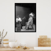 Spraakopname van een zwarte Indiaan uit 1909 Poster (Keuken)