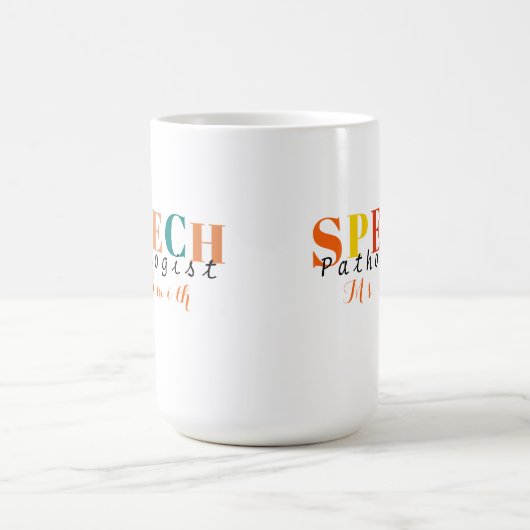 Spraakpatholoog multicolor spraakdocent koffiemok (Center)