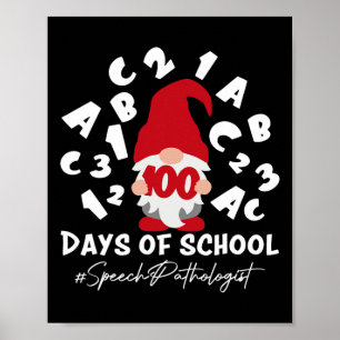 Spraakpatholoog SLP 100 dagen van school 100e dag Poster