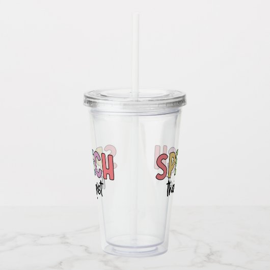 Spraakpatholoog Spraaktherapie Acryl Drinkbeker (Rechts)