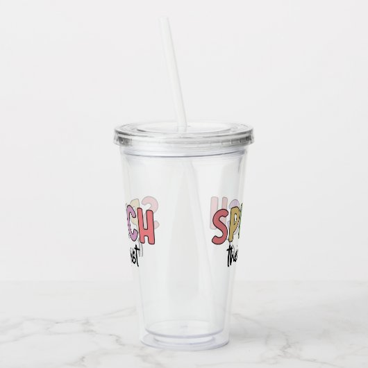 Spraakpatholoog Spraaktherapie Acryl Drinkbeker (Links)