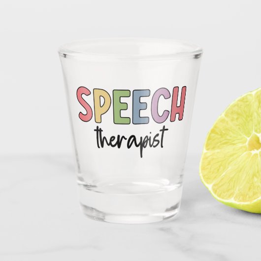 Spraakpatholoog Spraaktherapie Shot Glas (Voorkant)
