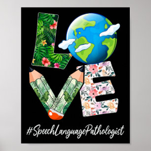 Spraaktaal patholoog Love Earth Day Save the Earth Poster