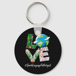 Spraaktaal patholoog Love Earth Day Save the Earth Sleutelhanger