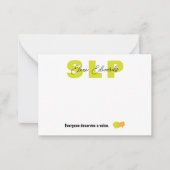 Spraaktaal patholoog therapeut notitiekaartje (Voorkant)