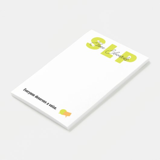 Spraaktaal patholoog therapeut post-it® notes (Schuin)