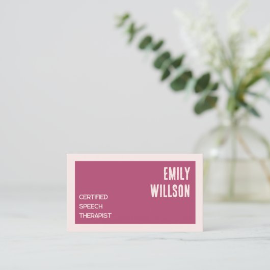 Spraaktherapeut aangepaste QR Visitekaartje (Staand voorkant)