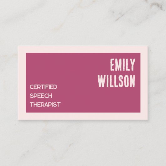 Spraaktherapeut aangepaste QR Visitekaartje (Voorkant)