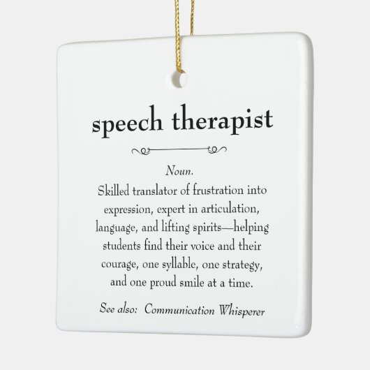 Spraaktherapeut Definitie Bedankt Gift Keramisch Ornament (Links)