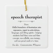 Spraaktherapeut Definitie Bedankt Gift Keramisch Ornament (Voorkant)