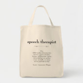 Spraaktherapeut Definitie Bedankt Gift Tote Bag (Voorkant)