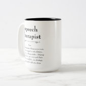 Spraaktherapeut Definitie Bedankt Gift Tweekleurige Koffiemok (Voorkant links)