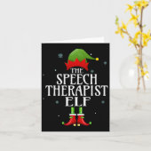 Spraaktherapeut Elf Xmas Matching Family Group CH Kaart (Gele Bloem)