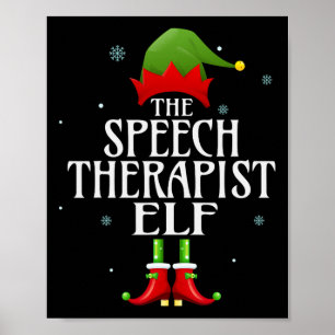 Spraaktherapeut Elf Xmas Matching Family Group CH Poster