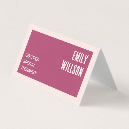 Spraaktherapeut QR gevouwen Visitekaartje (Voorkant)