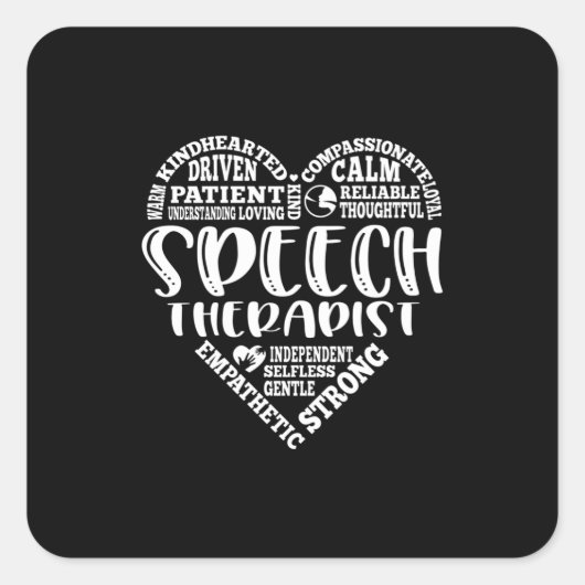 Spraaktherapeut, Spraaktherapie, ST Vierkante Sticker (Voorkant)