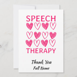 Spraaktherapie Cute Spraaktherapeut Bedankkaart