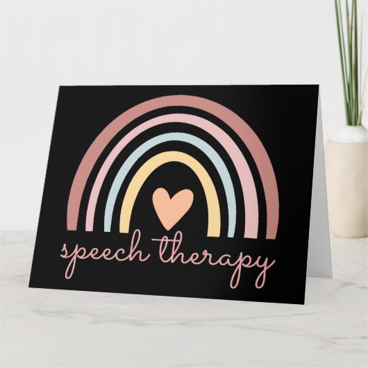 Spraaktherapie I - Boho Regenboog Kaart (Voorkant)