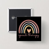 Spraaktherapie I Vierkante Button 5,1 Cm (Voorkant /achterkant)
