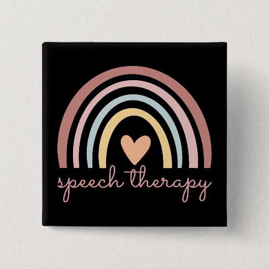 Spraaktherapie I Vierkante Button 5,1 Cm (Voorkant)
