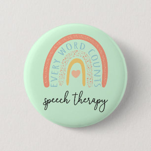 Spraaktherapie II - Elk woord telt Ronde Button 5,7 Cm