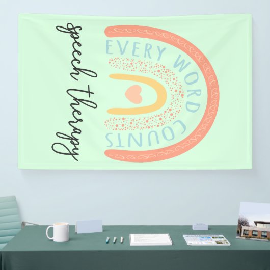 Spraaktherapie II - Elk woord telt Spandoek (Beurs)