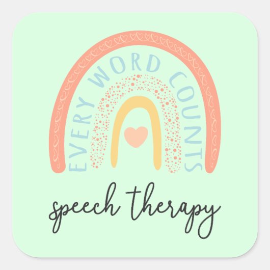 Spraaktherapie II - Elk woord telt Vierkante Sticker (Voorkant)