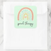 Spraaktherapie II - Elk woord telt Vierkante Sticker (Tas)