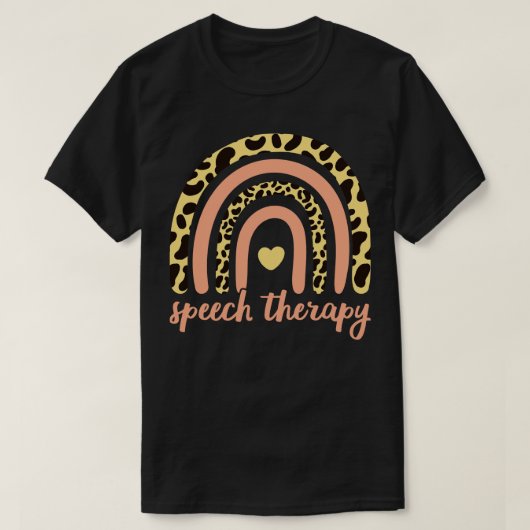 Spraaktherapie III Leopard Rainbow T-shirt (Design voorkant)