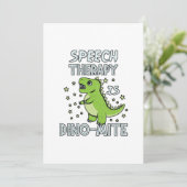 Spraaktherapie is dino-maatige Therapistische pun  Bedankkaart (Staand voorkant)