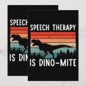 spraaktherapie is dinoMite Speech Language Patholo Kaart (Voorkant / Achterkant)
