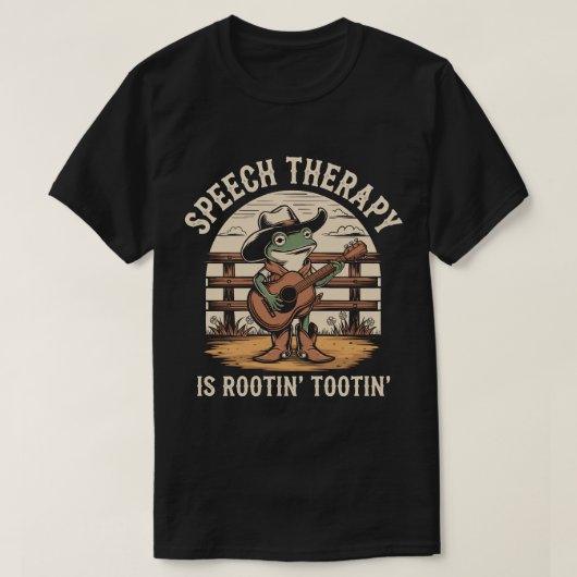 Spraaktherapie is Rootin Tootin Schattigee Western T-shirt (Design voorkant)