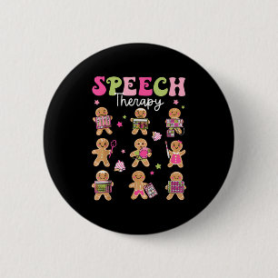 Spraaktherapie Kerst Slp Therapie Koekjes Ginge Ronde Button 5,7 Cm
