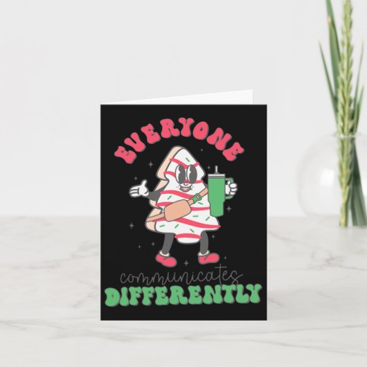 Spraaktherapie Kerstmis Iedereen Communiceren Diff Kaart (Voorkant)