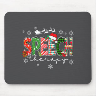 Spraaktherapie Kersttrui Sint Kerstpret Fun Muismat