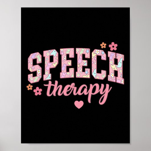 Spraaktherapie Pasen Communicatie Therapeut SLP Poster (Voorkant)