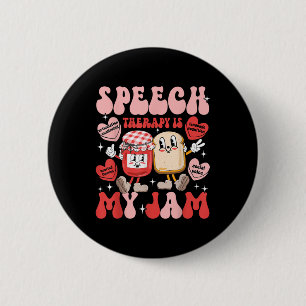 Spraaktherapie Pathologie is mijn JAM Snoep Heart Ronde Button 5,7 Cm