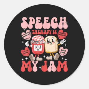 Spraaktherapie Pathologie is mijn JAM Snoep Heart  Ronde Sticker