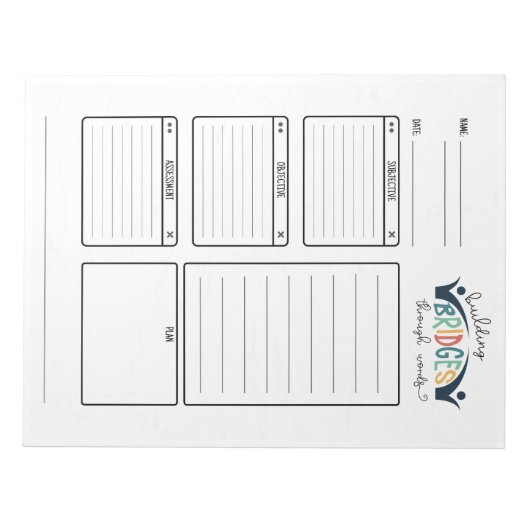 Spraaktherapie SLP SOAP Scheurblok Notitieblok (Voorkant)
