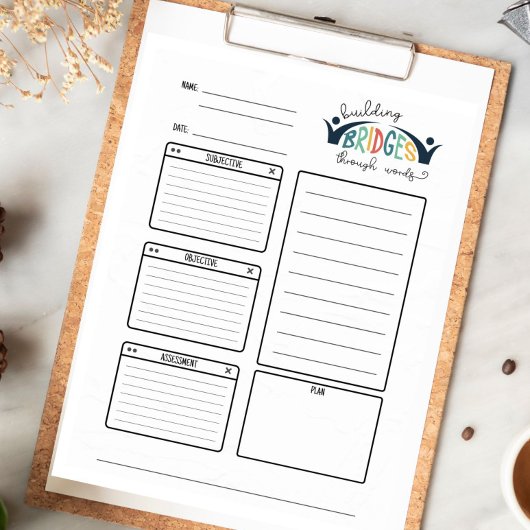 Spraaktherapie SLP SOAP Scheurblok Notitieblok