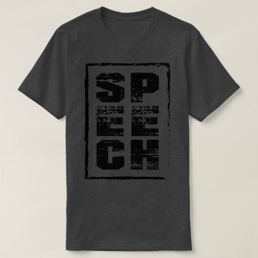 Spraaktherapie spraak t-shirt (Design voorkant)