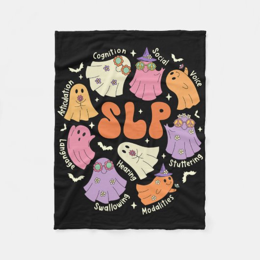 Spraaktherapie Spraaktaalpatholoog Hallowe Fleece Deken (Voorkant)