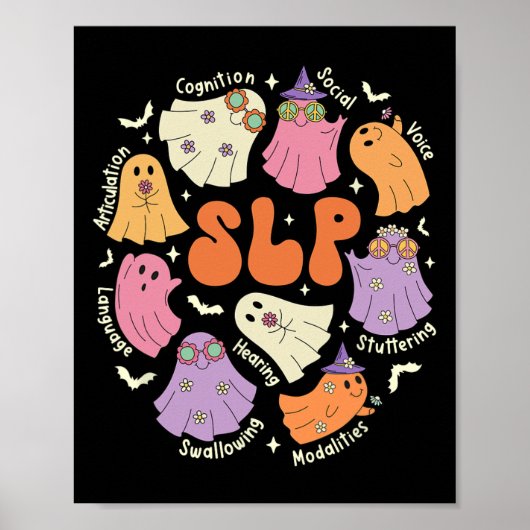 Spraaktherapie Spraaktaalpatholoog Hallowe Poster (Voorkant)