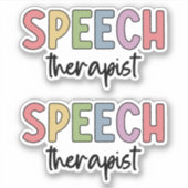 Spraaktherapist Spraakpatholoog Sticker (Voorkant)