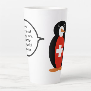 Spraakvlag Zwitserse Pinguïn Dame Persoonlijk Latte Mok