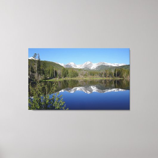 Sprague Lake I in Rocky Mountain National Park Canvas Afdruk (Voorkant)
