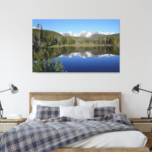 Sprague Lake I in Rocky Mountain National Park Canvas Afdruk (Insitu (Slaapkamer))