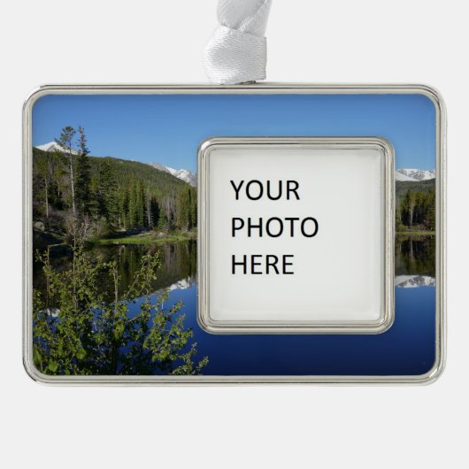 Sprague Lake I in Rocky Mountain National Park Verzilverd Omlijst Ornament (Voorkant)